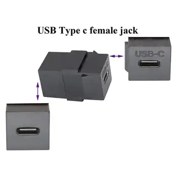 USB3.1 Tipas-C Adapter 5Gbps Didelės Spartos Moterys į Moterų Įterpti Lizdo Sienelių Plokštės Išleidimo Pulto Jungtis Jungtis Priedai
