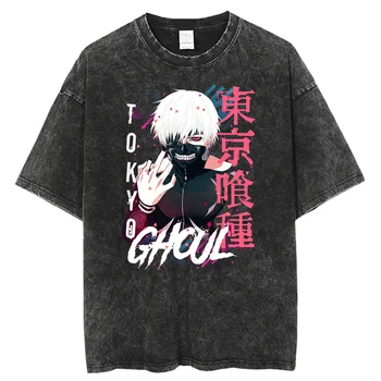 Vintage Plauti T-shirt Tokijo Pabaisa Anime Streetwear Harajuku Hip-Hop T-Shirt O-Kaklo Atsitiktinis 100% Medvilnės Unisex viršūnės