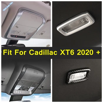 Viršutinė Stogo Skaitymo Lemputės Lubų Lempa, Dangtis Apdaila Tinka Cadillac XT6 2020 - 2022 Automobilio Anglies Pluošto / Matinis Interjero Priedai