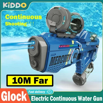 Visiškai Automatinė Vandens Pistoletas Elektrinis Pistoletas Glock Nepertraukiamo Fotografavimo Žaislas Vasaros Paplūdimio Žaislų Vaikams Vaikų Berniukų 