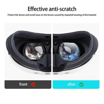 VR Ekrano Dangtis 4Pcs Patikimas Sweatproof Lenktas Virtualios Realybės Kino Objektyvai
