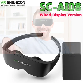 VR Shinecon SC-AI08 Imax 3D Akiniai Laidinio Ekranas Versija 4K laisvų Rankų įranga Milžinišką Ekraną, Stereo Kino Virtual Reality (Vr), Akiniai