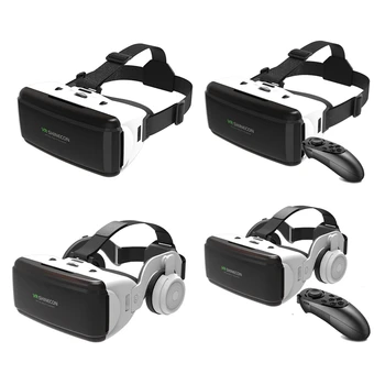 VR Virtualios Realybės 3D Akiniai Lauke Stereo VR Google Kartono laisvų Rankų įranga Šalmas, 