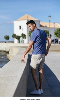 W4269 - Patogus modalinio ir medvilnės trumpomis rankovėmis t-shirt vyriški slim fit vientisos spalvos apvalios kaklo, elastinga, žemiausią marškinėliai