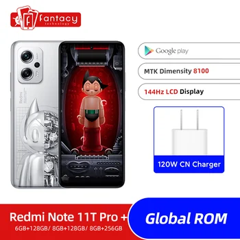 Xiaomi Redmi Pastaba 11T Pro+ Plius Pasaulio DISKAS 128GB/256 GB Dimensity 8100 144Hz 64MP Kamera 5080mAh Baterija 67W Greito Įkrovimo 5G
