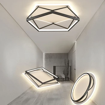Šiuolaikinių LED Lubų Šviesos Miegamasis Geometrinis lubų Lempa Pritemdomi Už Miegamojo Kambarį Namuose, Led Apšvietimas, Šviestuvai