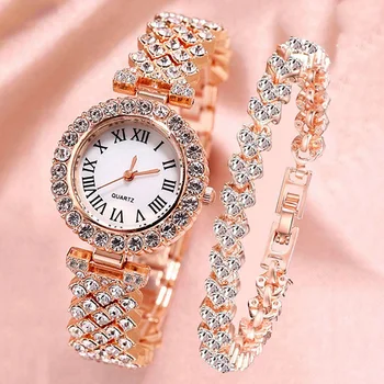 Žiūrėti Moterų Laikrodžiai 2023 Geriausiai parduodamų Produktų Prabangos Žiūrėti Prabangos Prekės Reloj Mujer Laikrodžių Apyrankės Rinkinį, Deimantu, Plieno Juosta