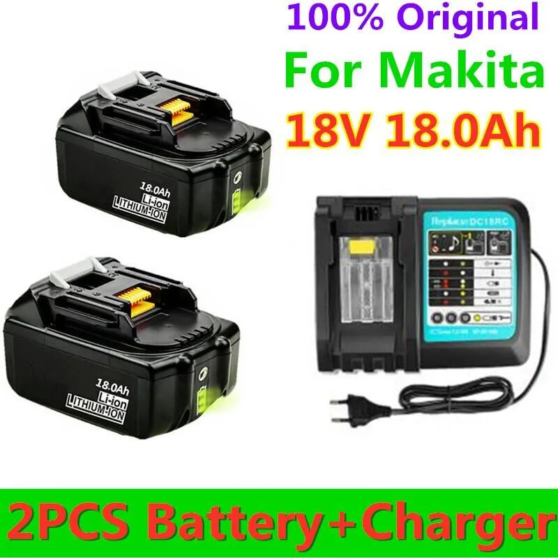 100% Naujas 18V 18.0 Įkraunamą Battery18000mAh Li-Ion Baterijos Energijos MAKITA BL1880 BL1860 BL1830