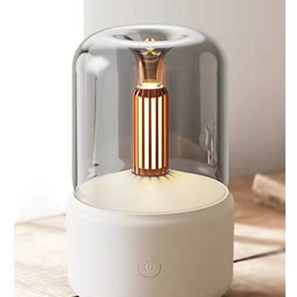 120ml skersmens Žvakė, Lempa Aromato Difuzorius Oro Drėkintuvas Elektros Aromaterapija Liepsna USB Desktop Dekoro Naktį Šviesos Balta