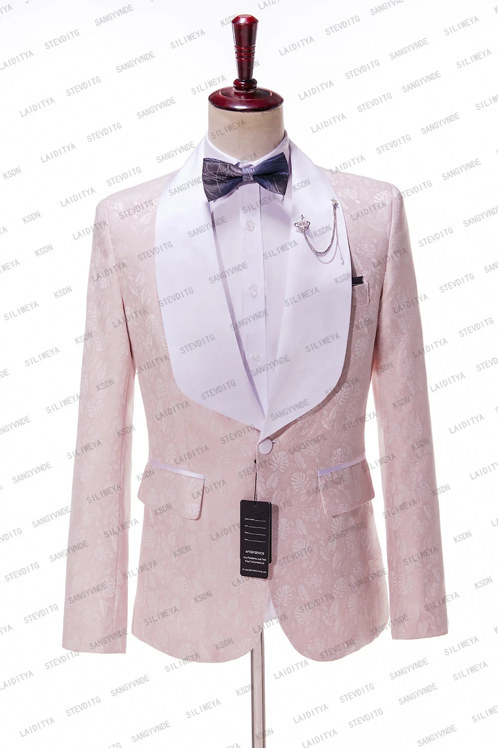 2023 Naujas Stilius Pink Casual Vyrų Kostiumas Slim Fit Tipo 3 Gabalus Vieną Krūtinėmis Kvėpuojantis Plonas Promenadzie Suknelė, Švarkas Šalis, Kelionės