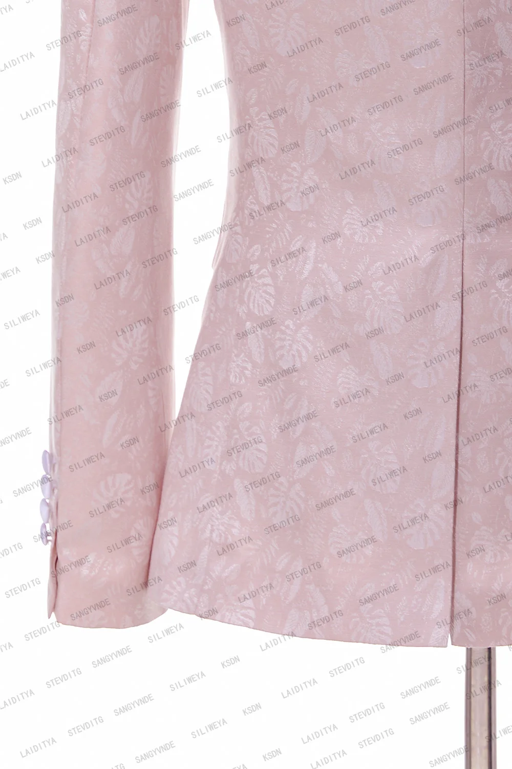 2023 Naujas Stilius Pink Casual Vyrų Kostiumas Slim Fit Tipo 3 Gabalus Vieną Krūtinėmis Kvėpuojantis Plonas Promenadzie Suknelė, Švarkas Šalis, Kelionės