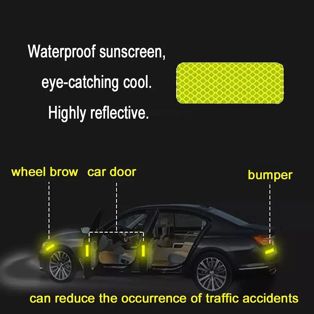 20Pcs Automobilio Buferio šviesą Atspindintys Lipdukai Atspindinčios Juostos Įspėjimo Juosta Saugus Atšvaitas Lipdukai Lipdukai
