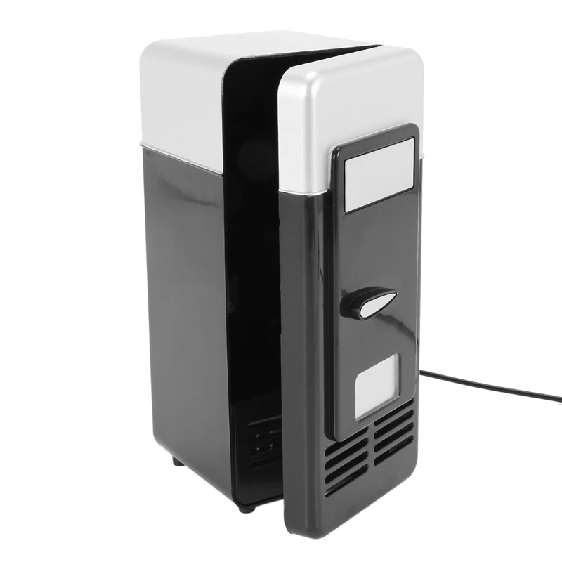 2X USB Mini Šaldytuvas Šaltas Lašas Shpping Šaldiklio USB Mini Šaldytuvas Nedidelis Nešiojamas Soda Mini Šaldytuvas Automobilio Juoda