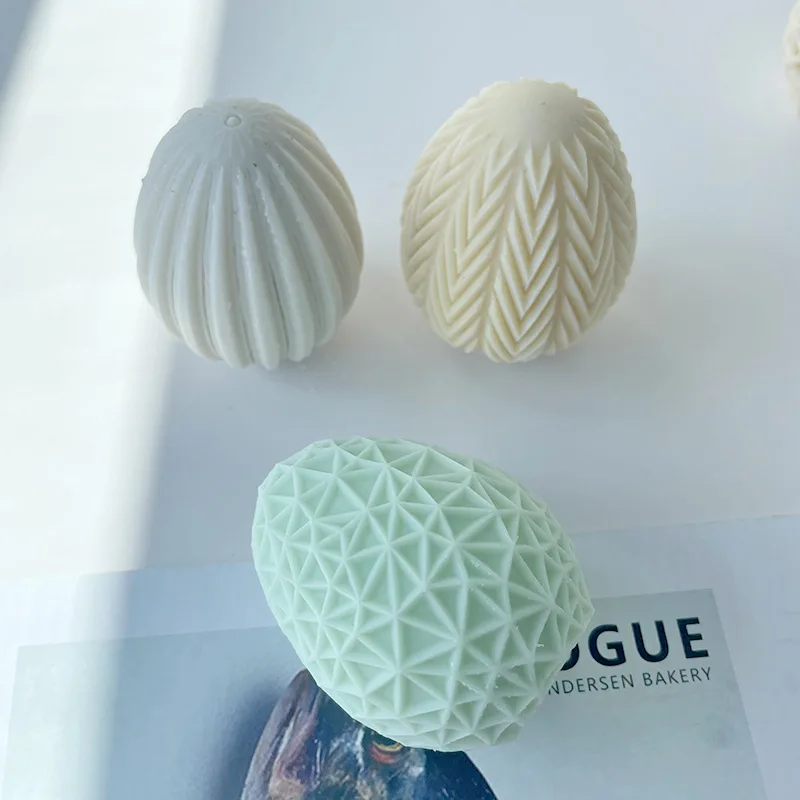 3D Velykų Kiaušinių Aromatizuoti Žvakės Silikono Formos 
