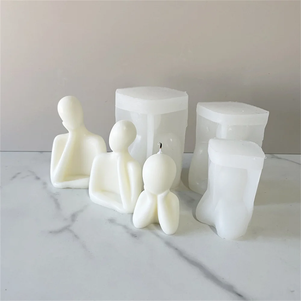 3D Šeimų Žvakė Silikono Formos Abstraktusis Menas, Kūno Kvapus, Žvakių Liejimo Portretas Aromatas Gipso, Molio Muilas Pelėsių Namų Puošybai
