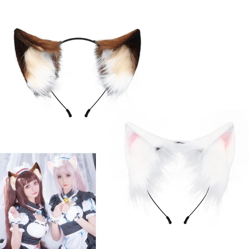 634C Suaugusių Kačių Ausies Lankelis Mergina Makiažas Hairband Cosplay, Anime Simbolių Plaukų Decors