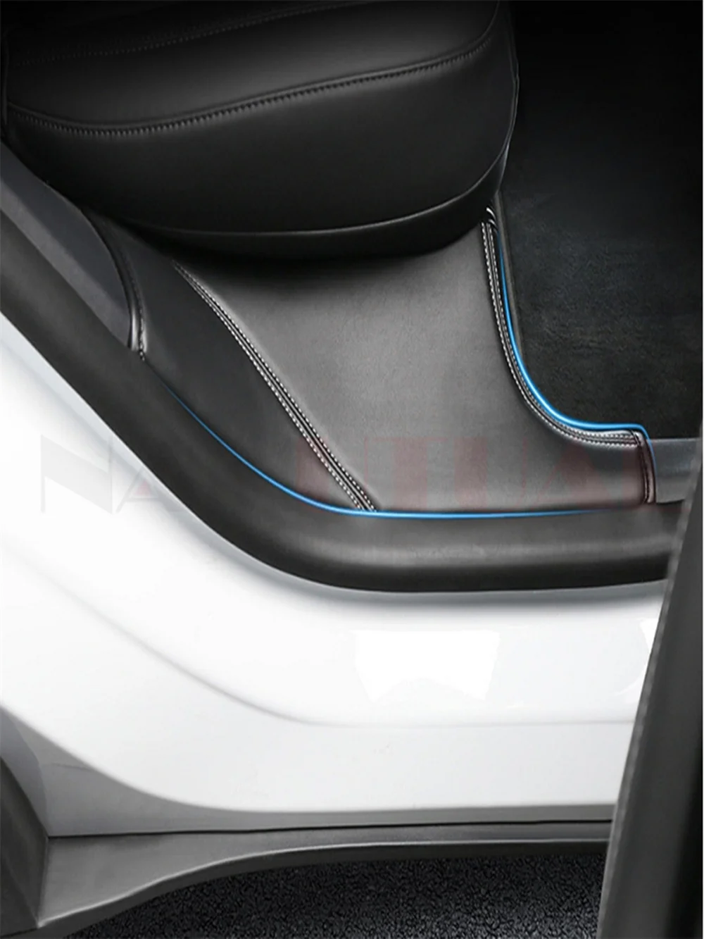 Automobilio Galinių Durelių Slenksčio apsaugos Tesla Model Y 2022 Oda Galinės Sėdynės Anti-nešvarus Kilimėlis Anti Kick Pad Modelio Y Automobilių Reikmenys 2023