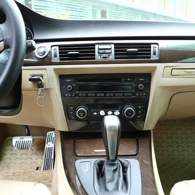 BMW 3 Serijos E90 E91 ABS Automobilio Centrinio Kontrolės Oro Kondicionavimo sistema garso Reguliavimo Dekoratyviniai Skydo Lipdukas Automobilių Reikmenys