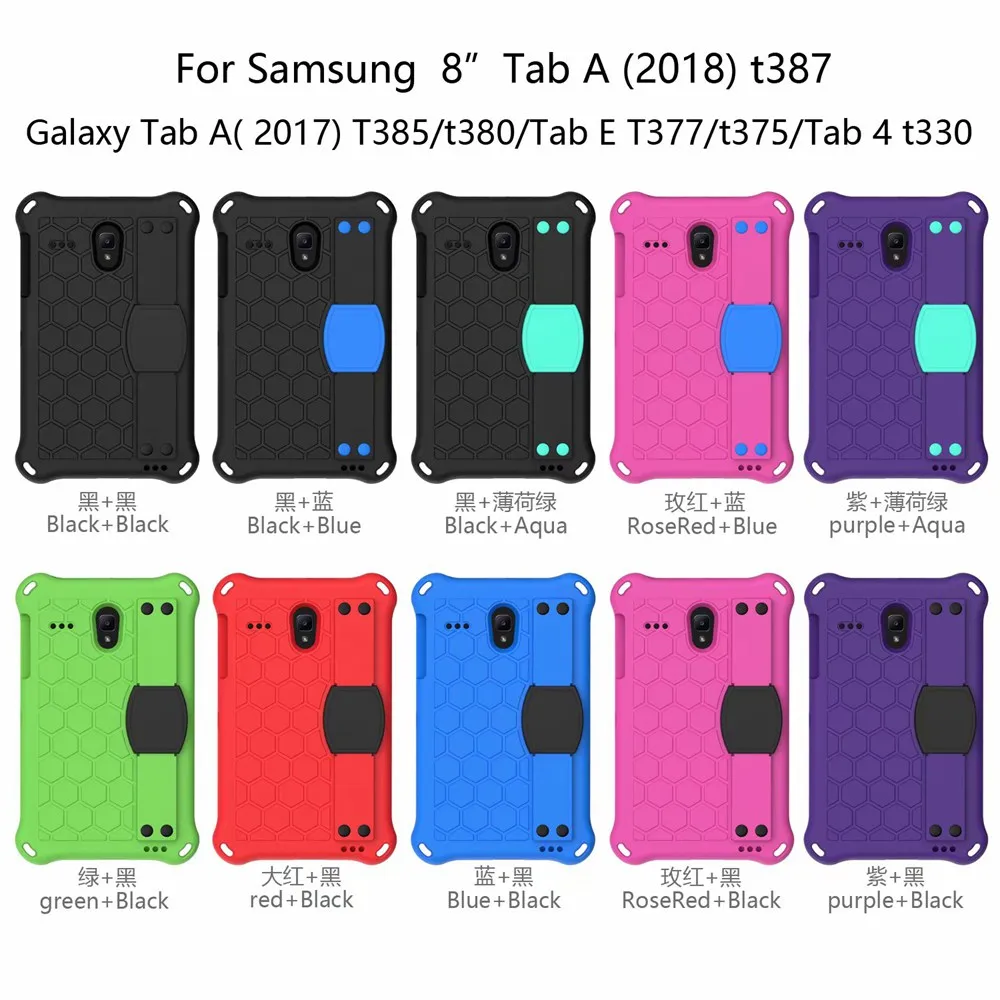 Case For Samsung Galaxy Tab 8.0 T380 T385 2017 T387 T377 EVA Vaikai Saugiai Petį Stovėti Planšetinio kompiuterio Dangtelis Skirtuką 4 8.0 T330