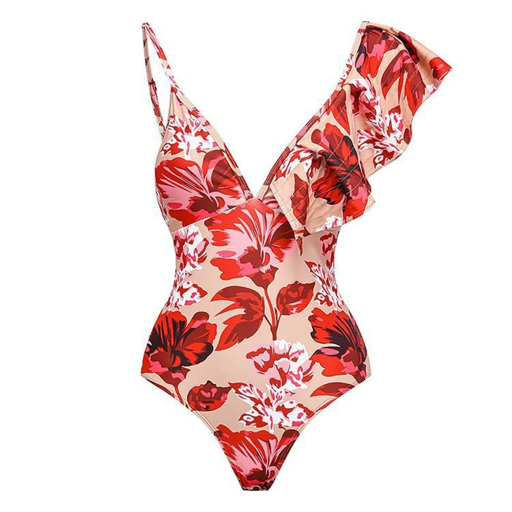 CPUTAN 2023 Seksualus Pynimas Peties vientisi maudymosi Kostiumėliai, Sijonas Moterims Prabangus maudymosi kostiumėlį Paplūdimio Bikini Komplektas Gėlių Plaukimo Kostiumas Suknelė