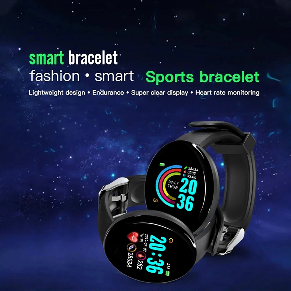 D18 Elektroninio Sporto Apyrankę Smart Juosta Riešo Laikrodžių Apyrankės Vyrams, Moterims Vaikas Smartband Smartwatch Laikrodį, Skaitmeninis Laikrodis