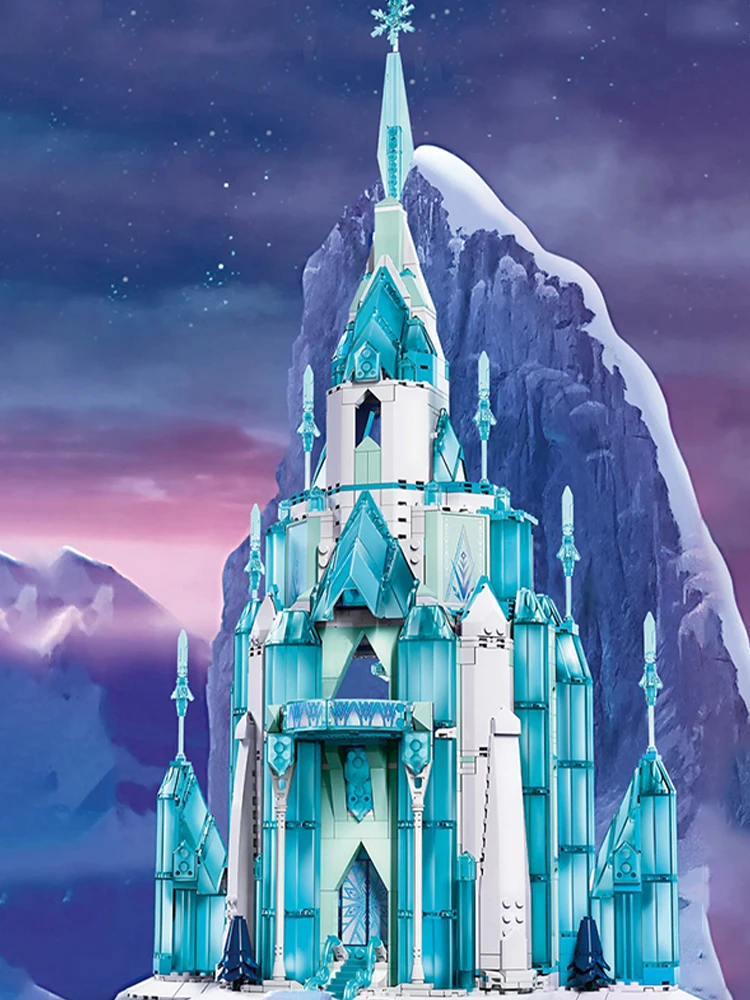 Disney 1700+Vnt Blokai Modelis Karalienė Elsa Anna Šaldytos Sniego Pilis, Statybinės Plytos Žaislai, Dovanos Mergaitėms, Vaikams, Suaugusiems 43197 Techninės