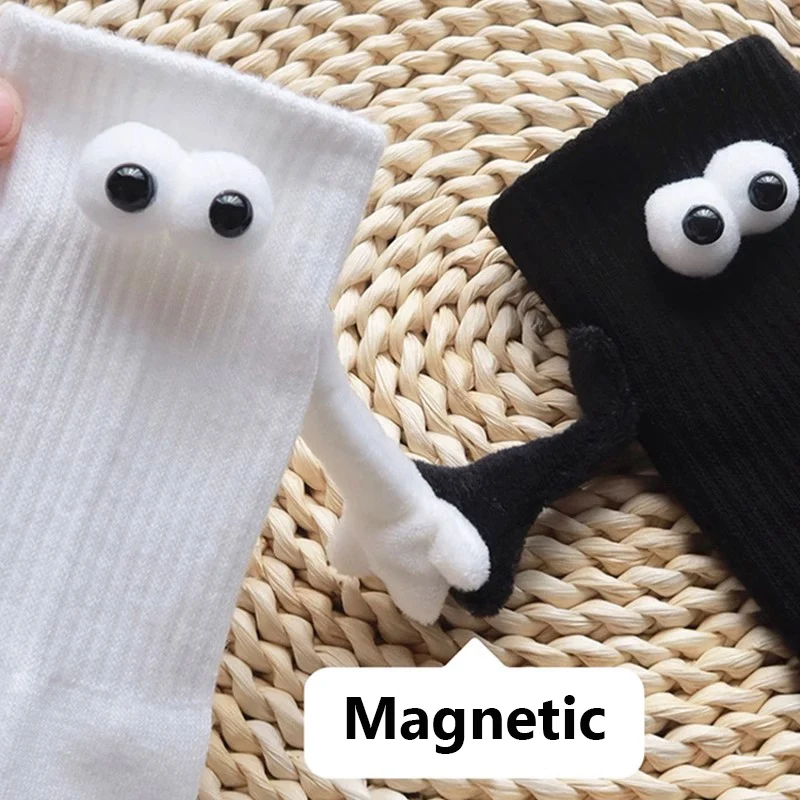 Epligg Vidurio Vamzdis Kojinės Su Magnetais 2 Poros Kūrybos Magnetinio Siurbimo Medvilnės Kojinės Kojų Kojinės 3d Ranka rankon Klubo Poros Kojinių