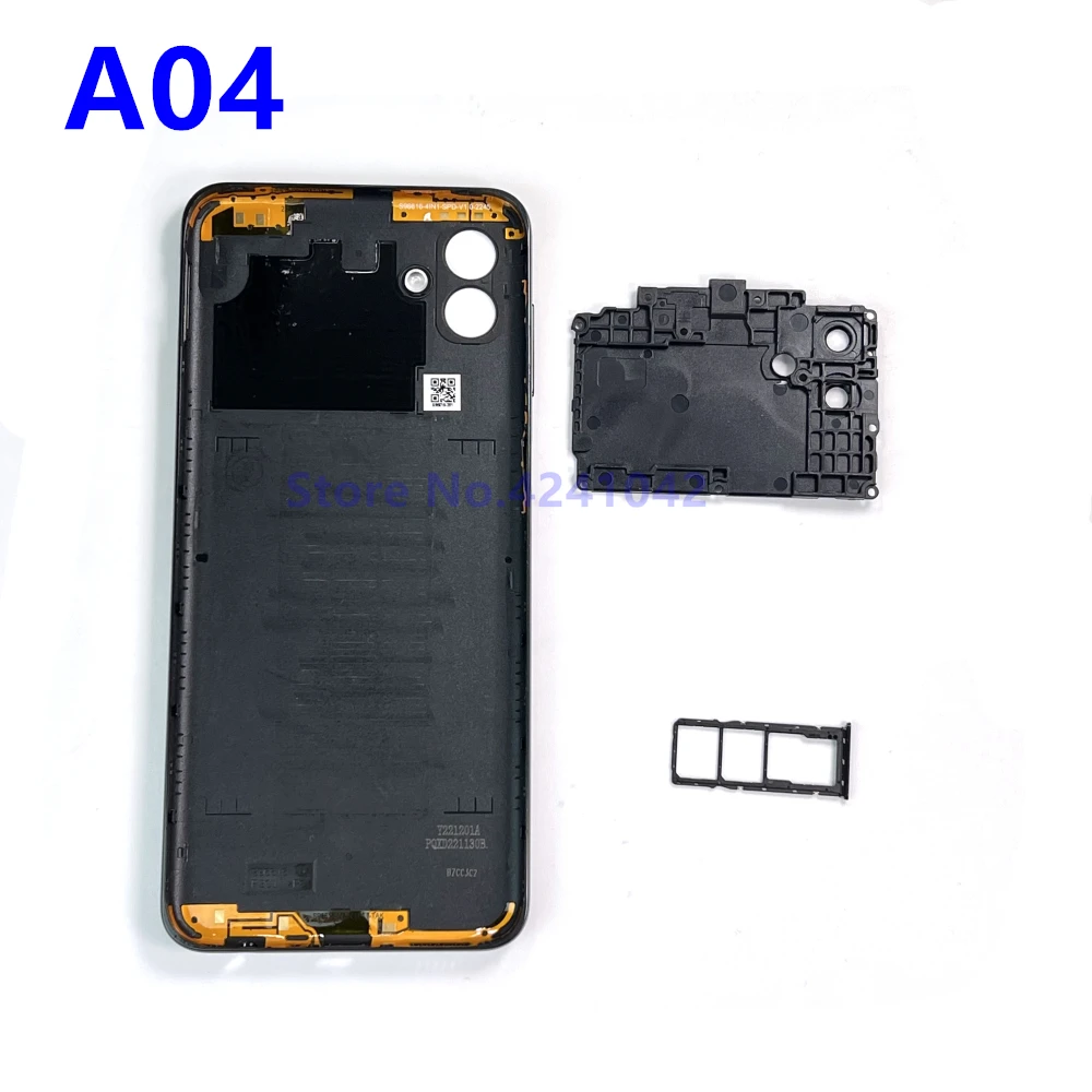 Galinis Korpusas Case For Samsung Galaxy A04 A04e A04s Baterijos dangtelis Galinio Dangtelio Pakeitimas Fotoaparato Objektyvą SIM Kortelės Dėklas