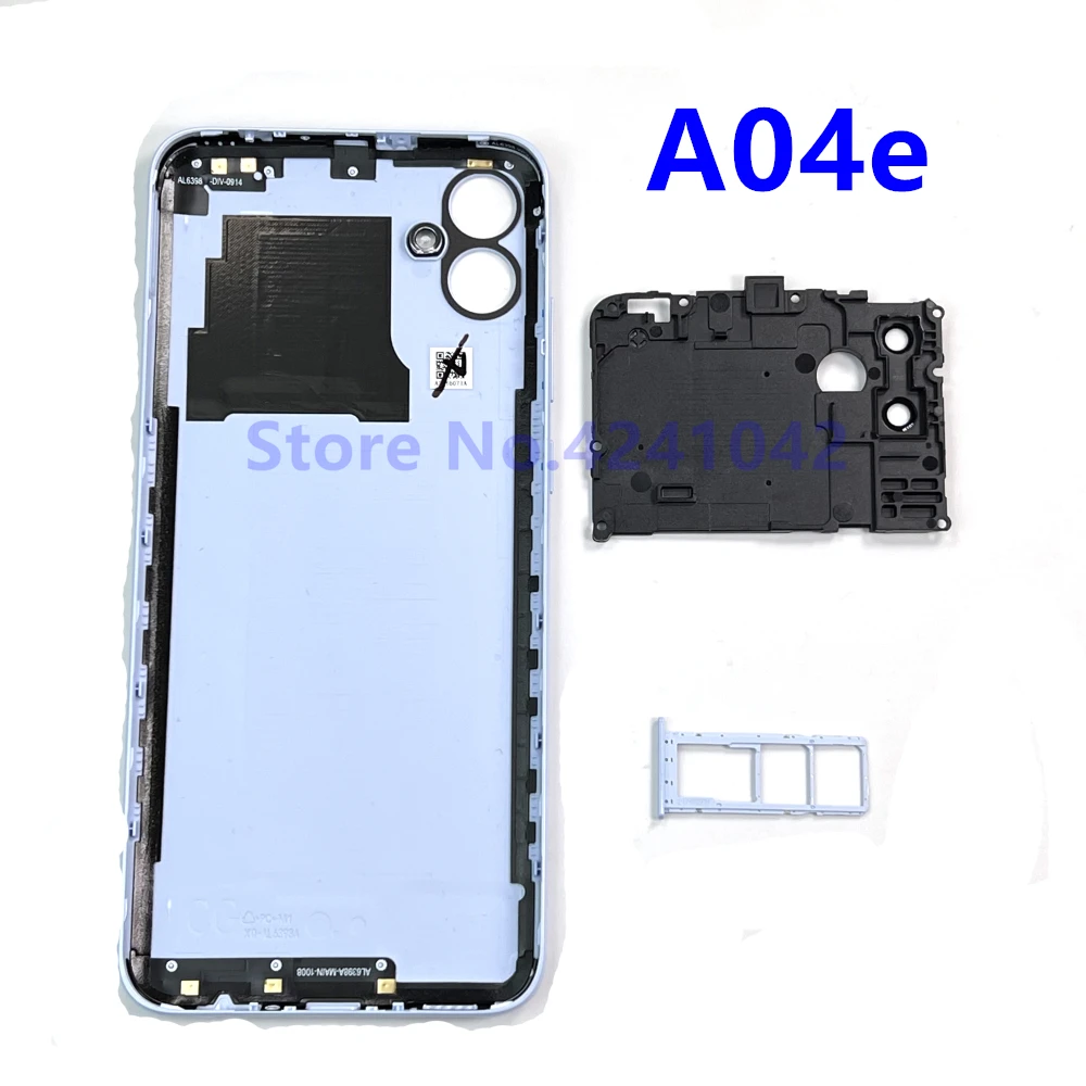 Galinis Korpusas Case For Samsung Galaxy A04 A04e A04s Baterijos dangtelis Galinio Dangtelio Pakeitimas Fotoaparato Objektyvą SIM Kortelės Dėklas