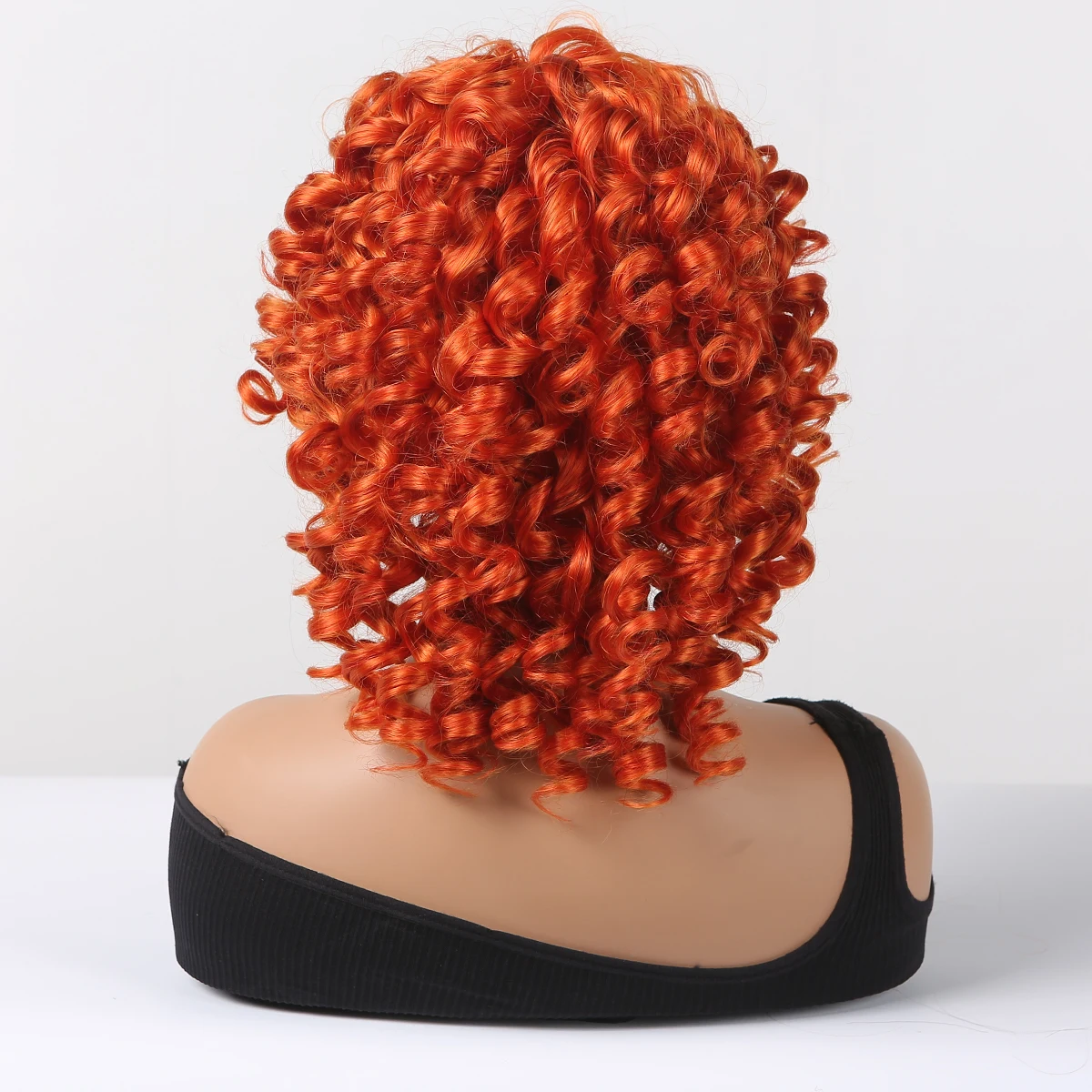 HAIRCUBE Trumpas Orange Garbanotas Plaukų Perukas Moterų Gamtos Karščiui Atsparus Sintetinis Perukas su Kirpčiukais Šalies Kasdien Afro Moterų Plaukų Perukas
