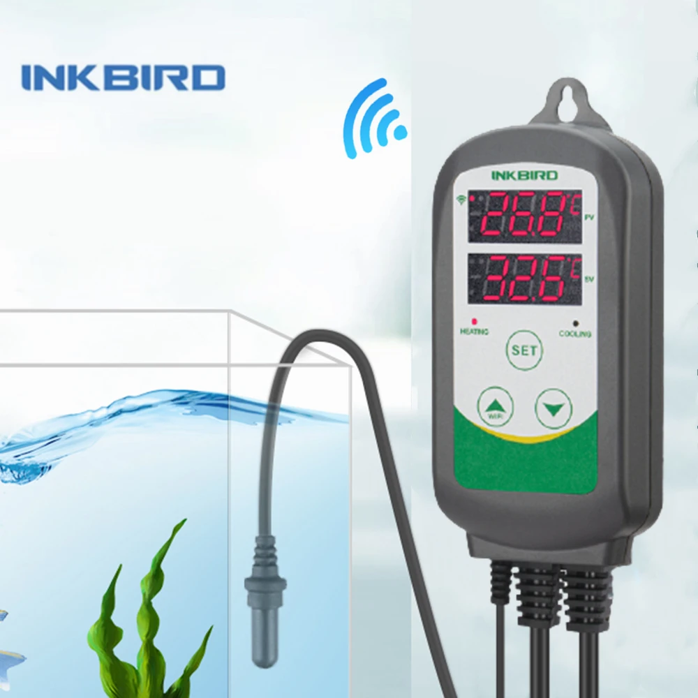 INKBIRD ITC-308-WIFI Temperatūros Reguliatorius Smart Home Įrankis Termostatas su Akvariumo Vandeniui Temperatūros Jutiklis Paramos Alexa