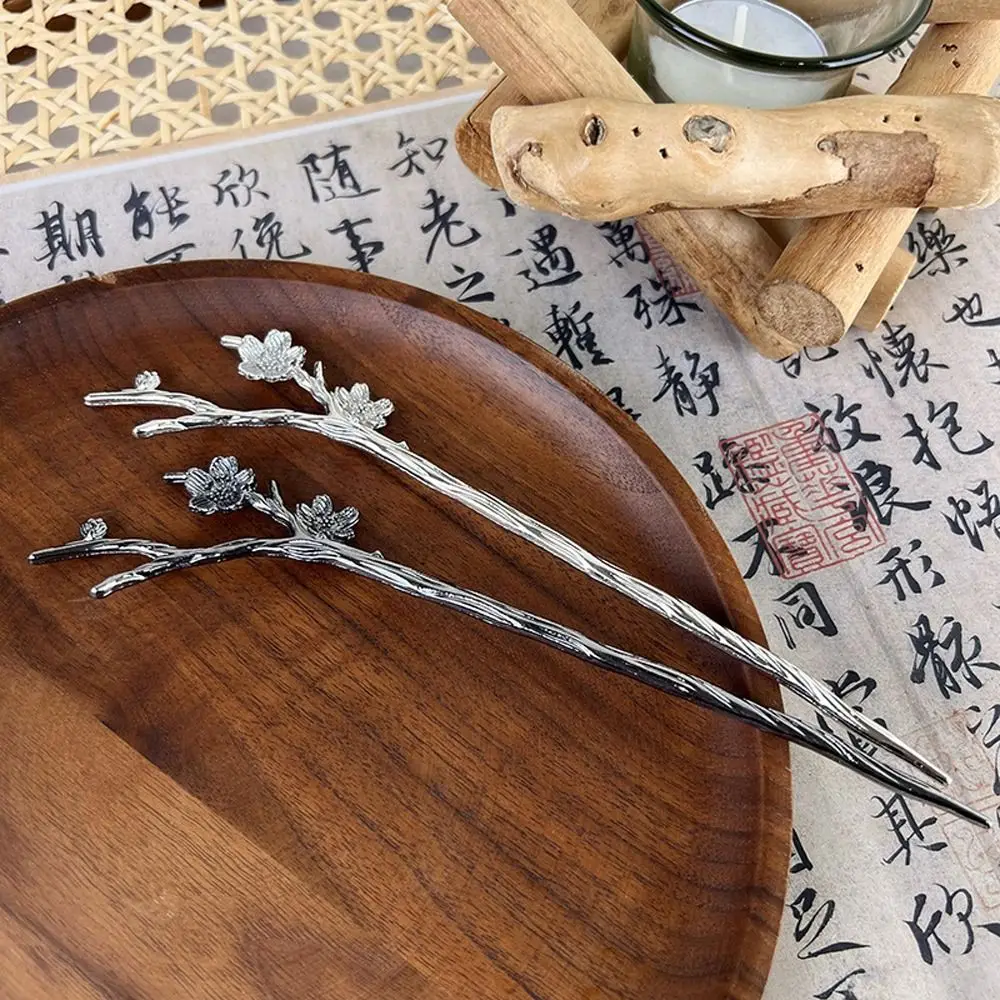 Kinijos Hanfu Gėlių Filialas Plaukų Stick Persikų Žiedų, Plaukų Segtukai Mergina Šukuosena Zawalcowany Pintų Plaukų Įrašą Moterų Elegantiškas Plaukų Fork