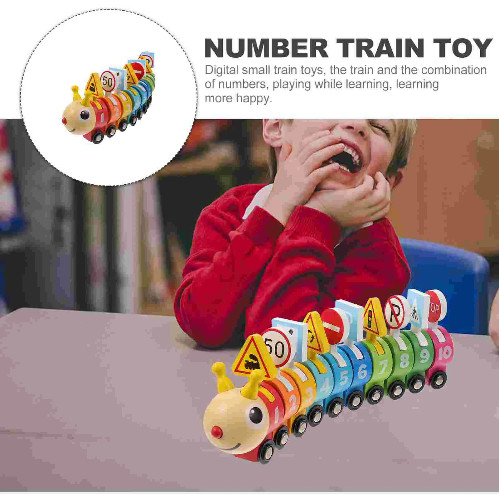 Medinis Žaislas Traukinio Mokymosi Žaislas Spalvų Pažinimo Žaislas Smulkiosios Motorikos Įgūdžių Tobulinimas Žaislas