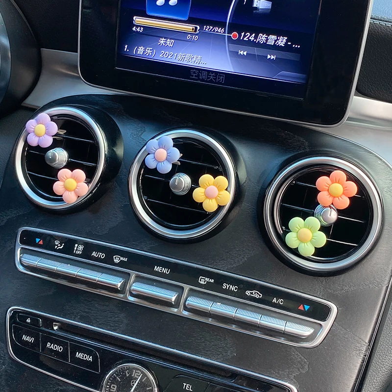 Mielas gėlių automobilio oro kondicionavimo sistema lizdo tiesioginę apdailos aksesuarų kūrybinė asmenybė interjero dekoravimo reikmenys