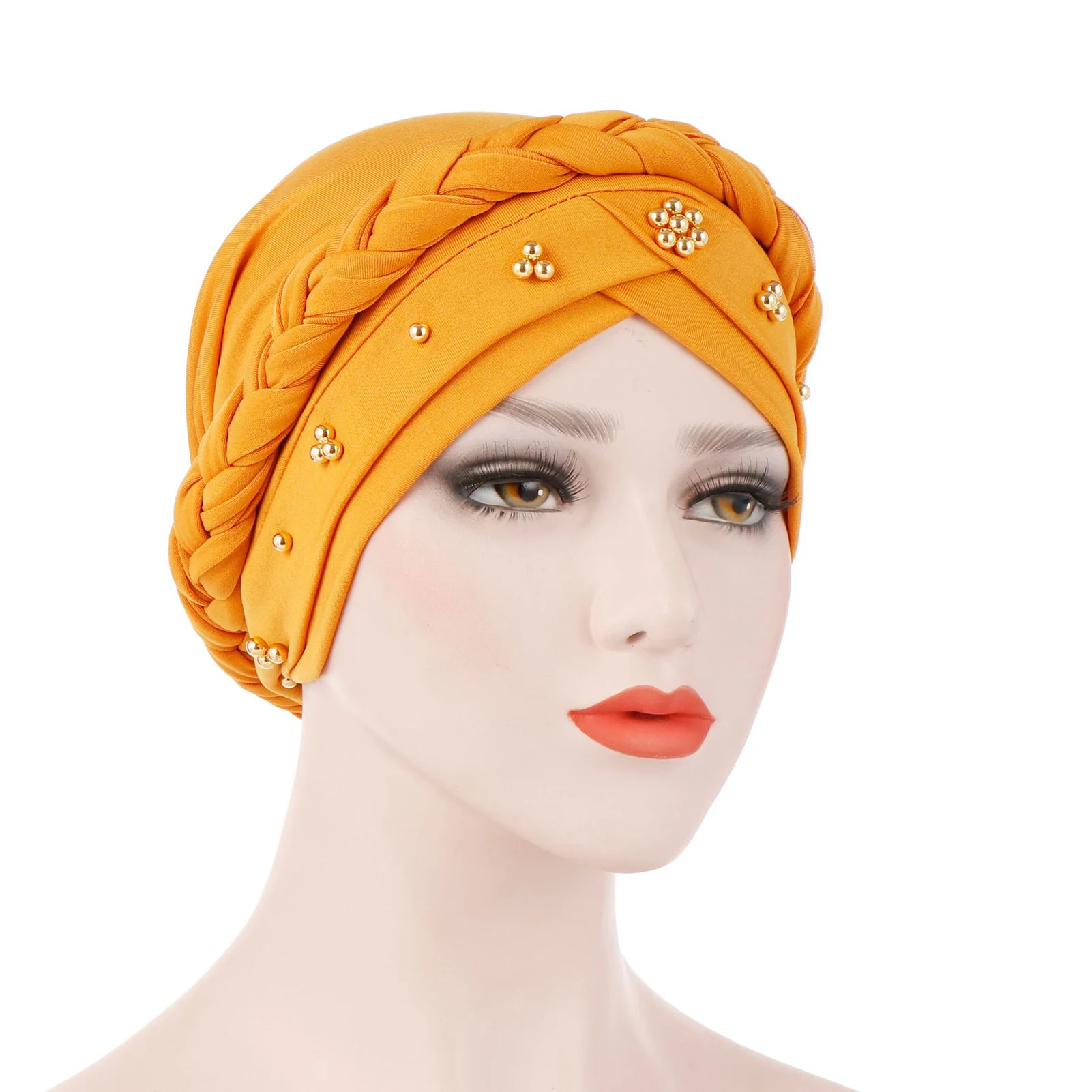 Moterų Turbaną Kepurės Pearl Musulmonų Turbaną Skrybėlę Labai Ruožas Turbaną Chemo Bžūp Skrybėlės moterims Merginos PR Pardavimas
