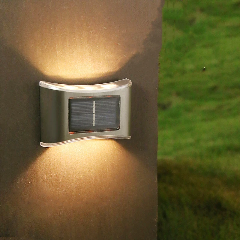 Nerūdijančio Plieno LED Saulės Sienų apšvietimo Lauko Vandeniui Tvora Denio Sodo Kiemo Kelias Laiptų Kraštovaizdžio Balkonas Lampada Dekoras