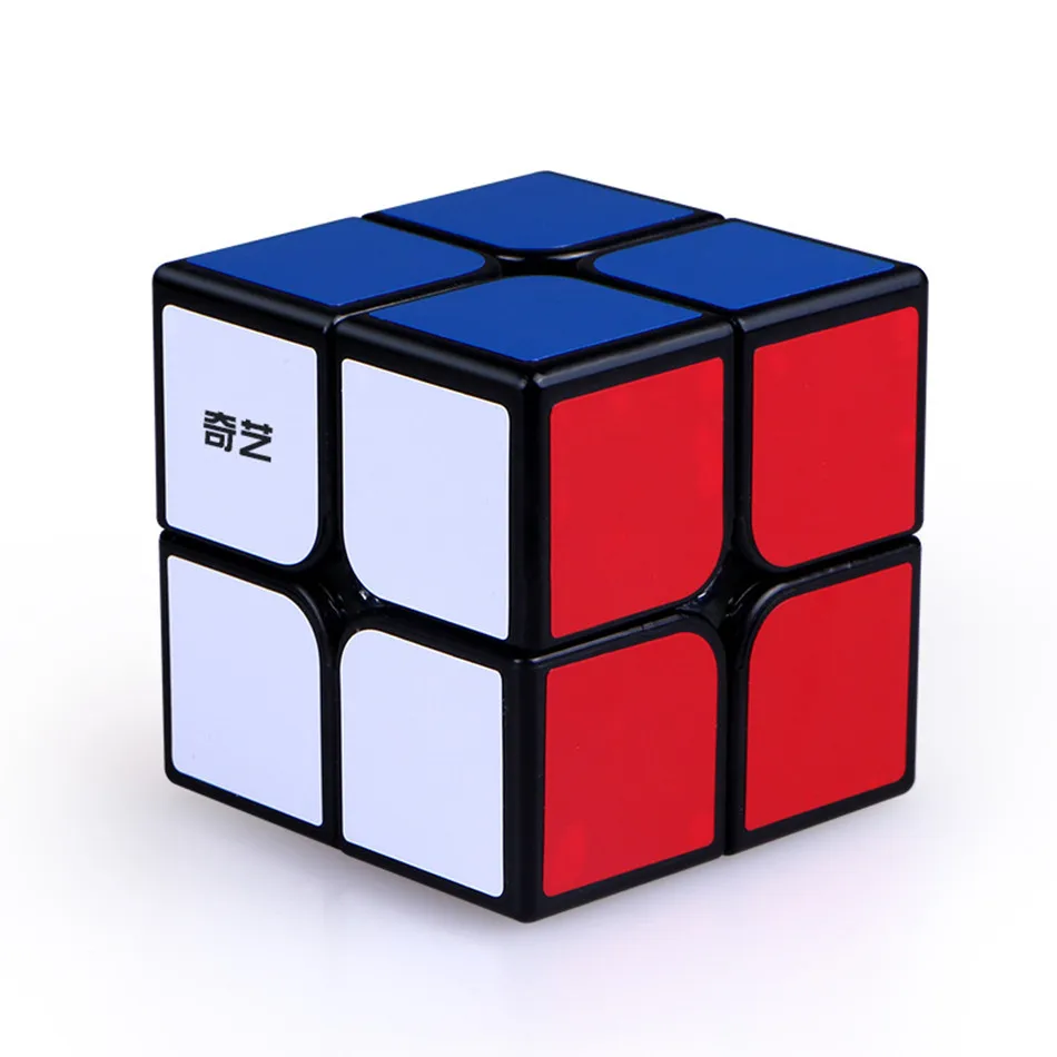 QiYi2x2x2 Mini Pocket Kubo Qidi 2x2 Magic Cube Greitis 2x2 Stickerless Black Magic Cube Profesija Kubo Švietimo Žaislas