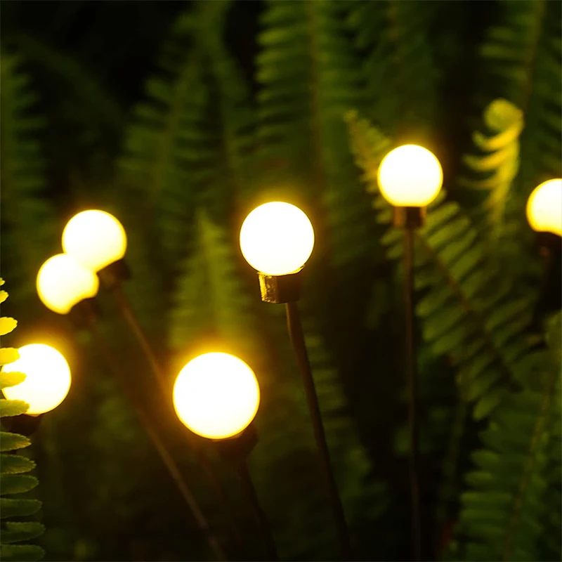 Saulės LED Firefly Lempos Lauko Šviesos žemės, Sodo Puošmena Vandeniui Sodas, Veja Fejerverkų Šviesos, Grindų Kalėdų