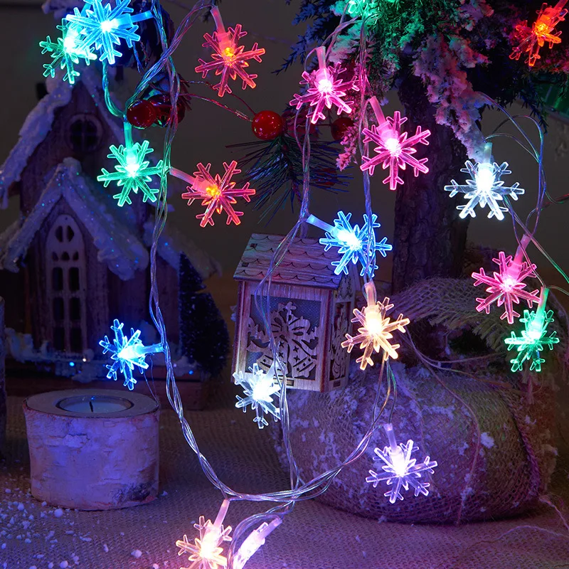 Snaigės LED Styginių Šviesos Pasakų Šiltai Balta Girlianda Namuose Kalėdų Pasakų Žibintai, Vestuvių Dekoras Kalėdų Dekoro Namų Navidad