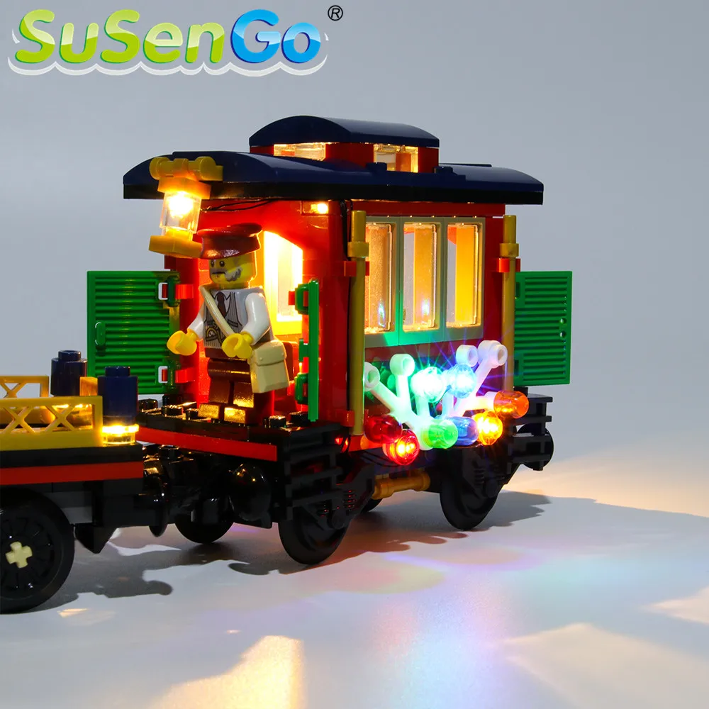 SuSenGo LED Šviesos Rinkinys 10254 Žiemos Atostogų Traukiniu Suderinama su 36001 Kalėdų Dovana (Modelis Ne Komplekte)