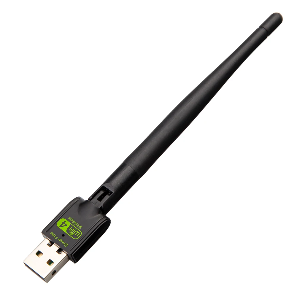 USB WiFi Dongle 300Mbps Bevielio WiFi Dongle Tinklo plokštė 2.4 GHz 5dBi Įvairiakryptė Antena Desktop Laptop