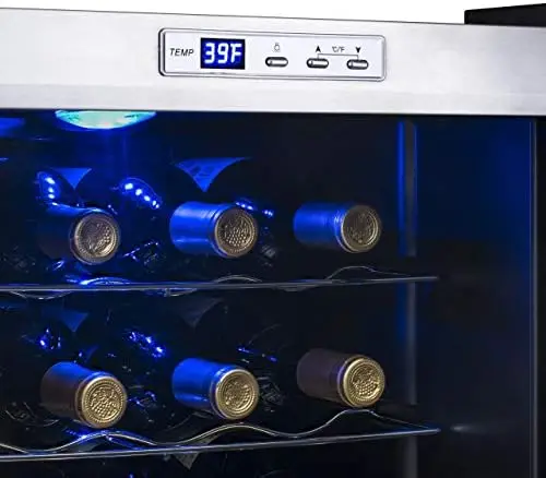 Vyno Aušintuvas Šaldytuvas Nerūdijančio Plieno | 27 Butelio Talpa | Stovinčioje arba Built-In | UV spindulių Apsaugotas Stiklas, Durys su užraktu 